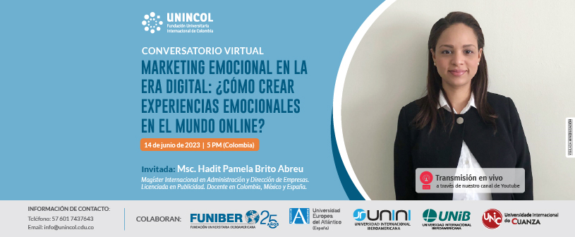 UNINCOL organiza un conversatorio virtual sobre marketing emocional con la colaboración de FUNIBER