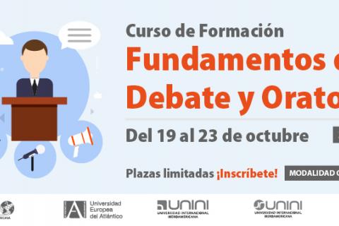 Próximo curso de Formación sobre Fundamentos de Debate y Oratoria