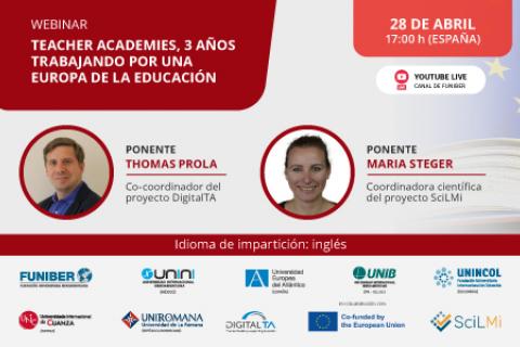 UNINCOL organiza el webinar «Teacher academies, 3 años trabajando por una Europa de la Educación»