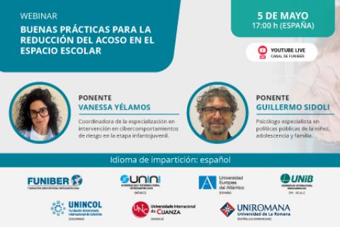 UNINCOL organiza el webinar «Buenas prácticas para la reducción del acoso en el espacio escolar»